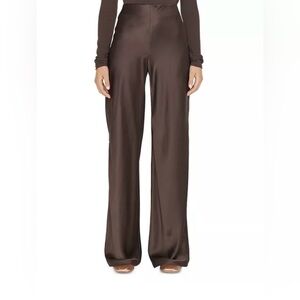 Frame Silk Wide Leg Pull On Pants